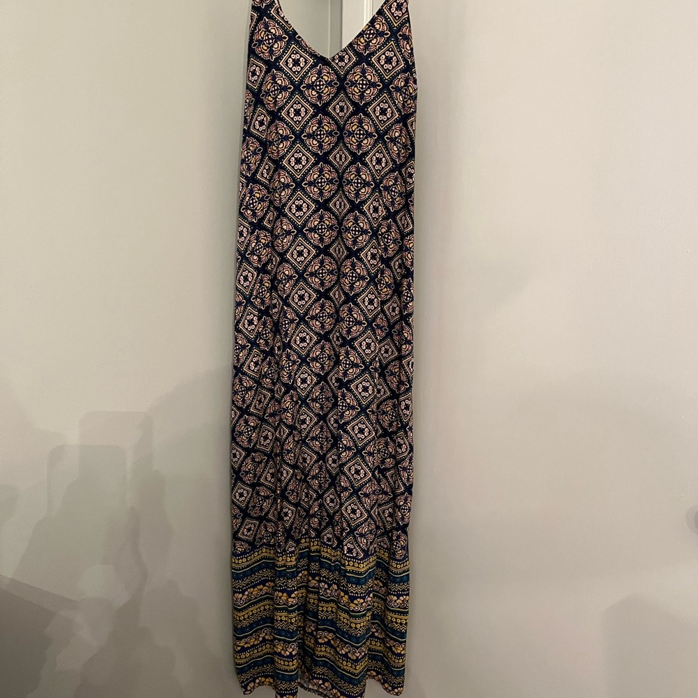 Old Navy Dress XL Black/blue/teal/tan/peach/yellow